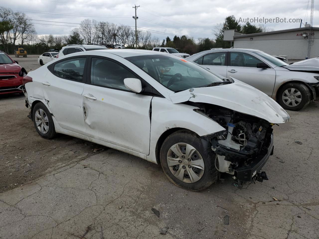 2016 Hyundai Elantra Se White vin: 5NPDH4AE4GH765589