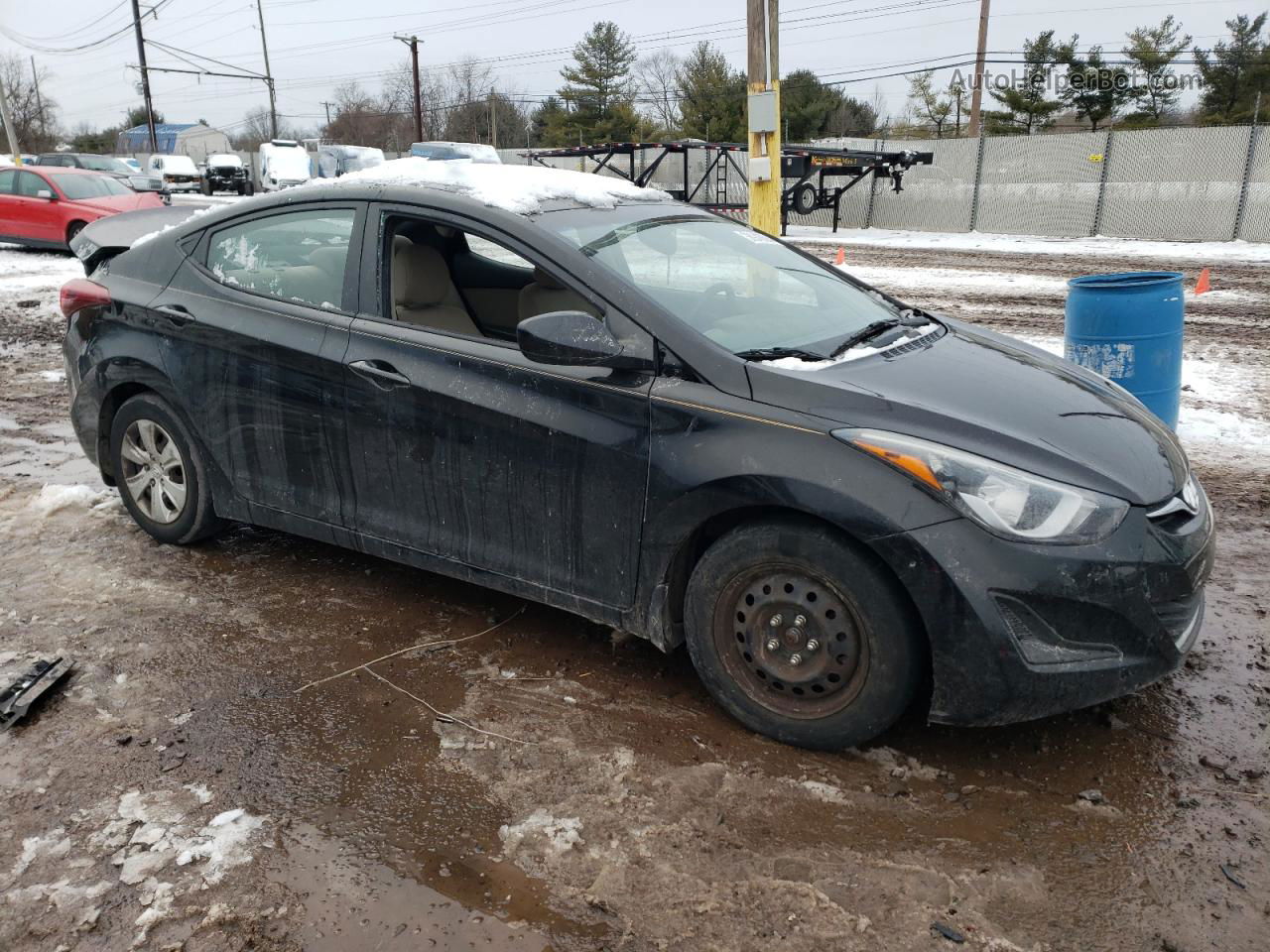 2016 Hyundai Elantra Se Black vin: 5NPDH4AE4GH768993