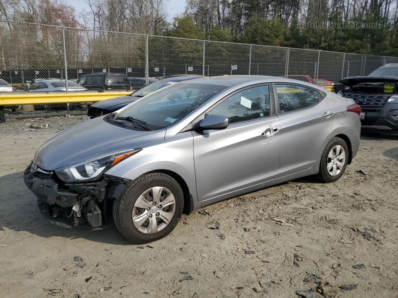 2016 Hyundai Elantra Se Gray vin: 5NPDH4AE4GH771862