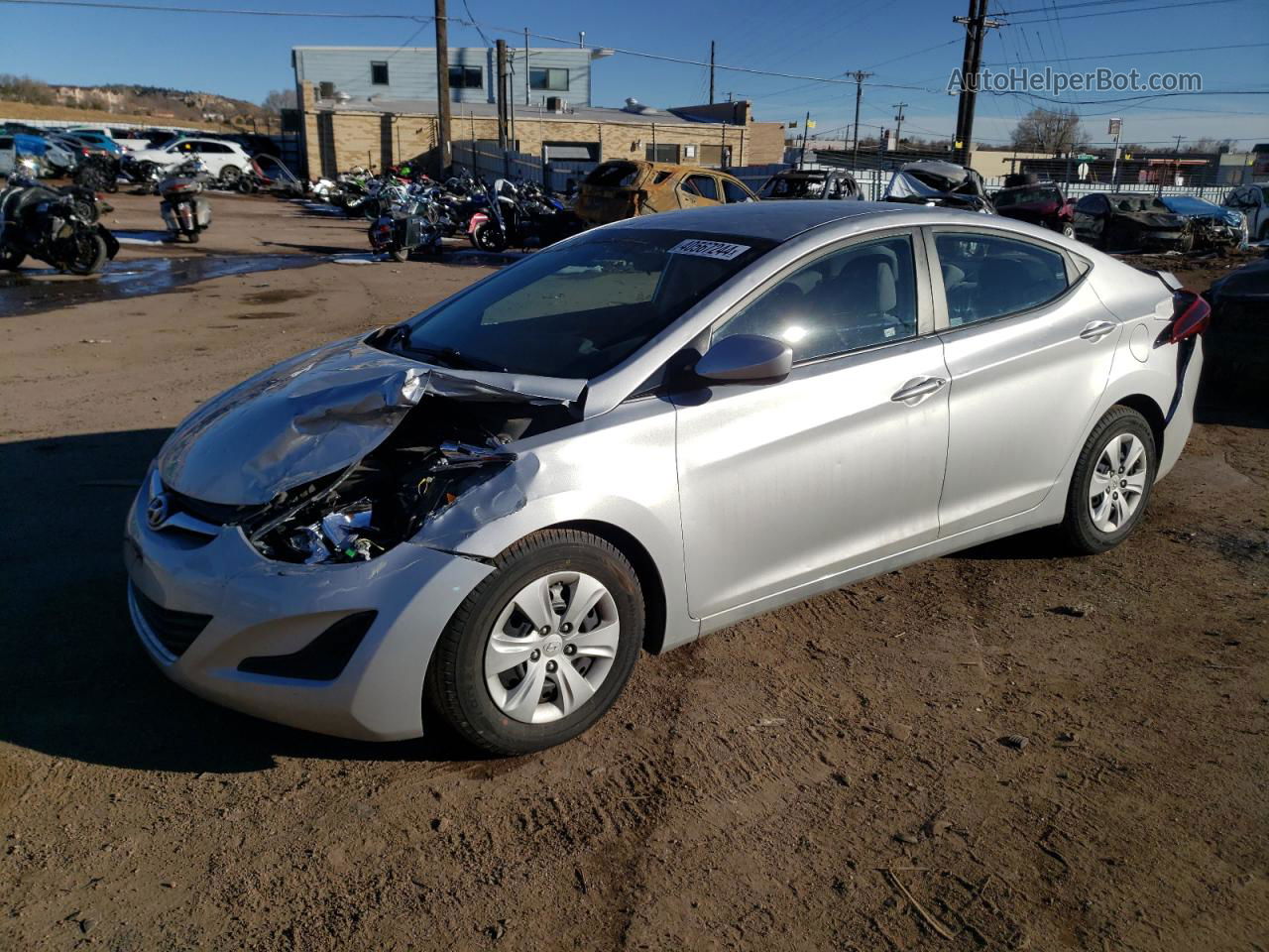 2016 Hyundai Elantra Se Silver vin: 5NPDH4AE4GH793022