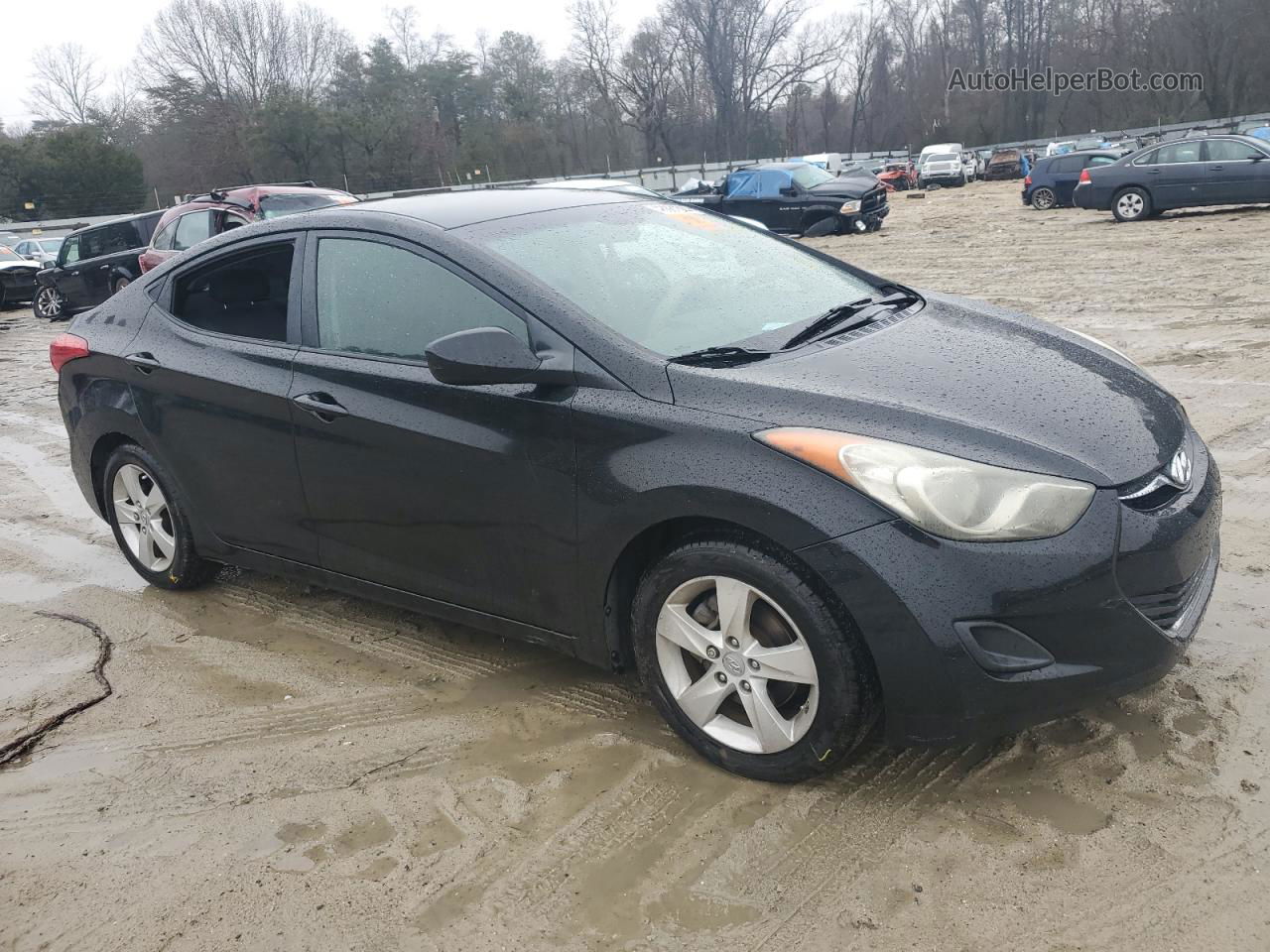 2011 Hyundai Elantra Gls Black vin: 5NPDH4AE5BH001498