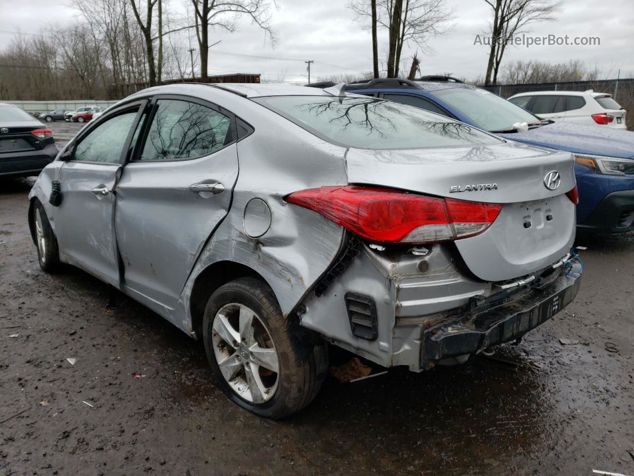 2011 Hyundai Elantra Gls Silver vin: 5NPDH4AE5BH007284