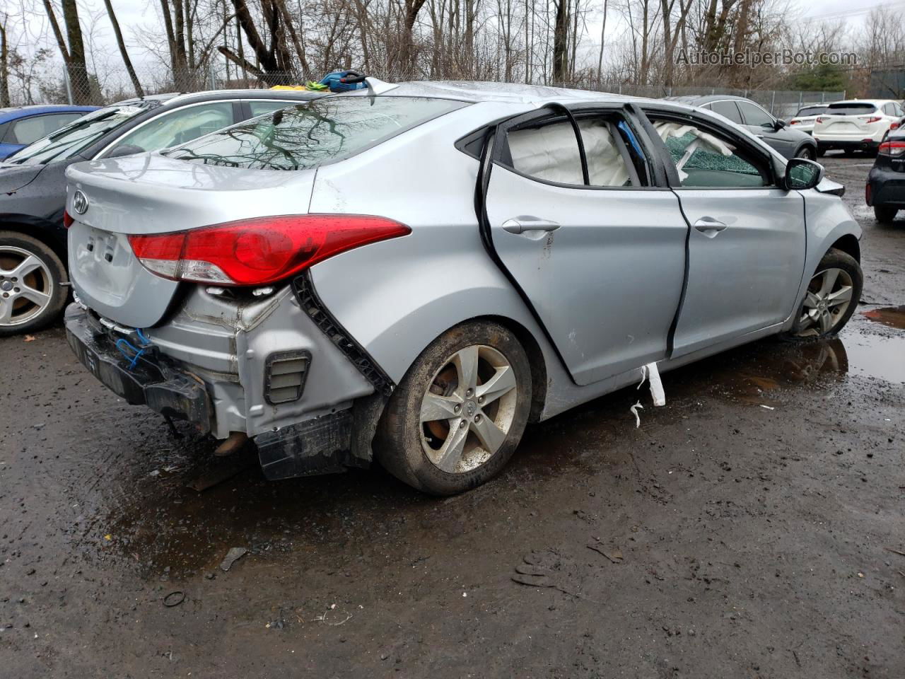 2011 Hyundai Elantra Gls Silver vin: 5NPDH4AE5BH007284