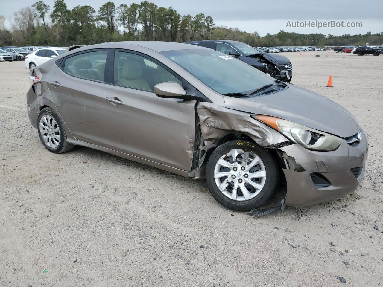 2011 Hyundai Elantra Gls Tan vin: 5NPDH4AE5BH013411