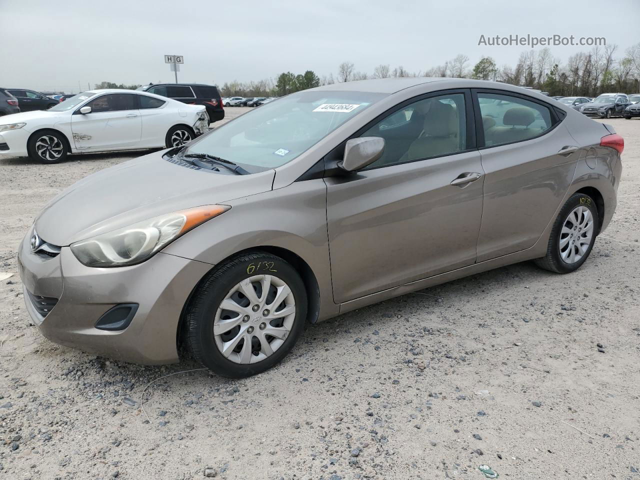 2011 Hyundai Elantra Gls Желто-коричневый vin: 5NPDH4AE5BH013411