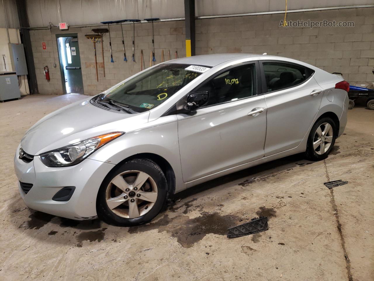 2011 Hyundai Elantra Gls Silver vin: 5NPDH4AE5BH025008