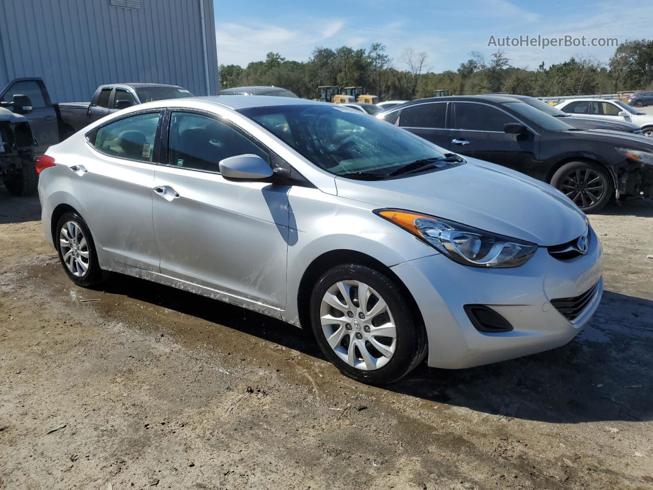 2011 Hyundai Elantra Gls Silver vin: 5NPDH4AE5BH025834