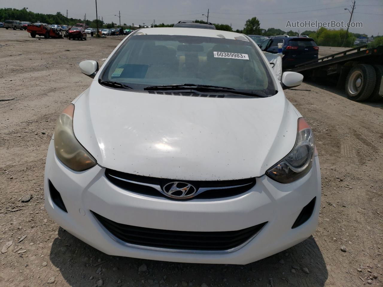 2011 Hyundai Elantra Gls White vin: 5NPDH4AE5BH027499