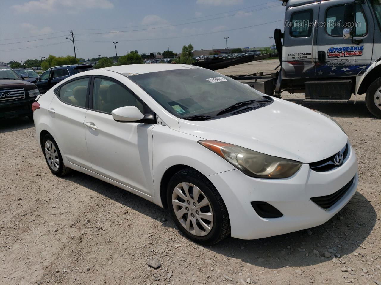 2011 Hyundai Elantra Gls White vin: 5NPDH4AE5BH027499