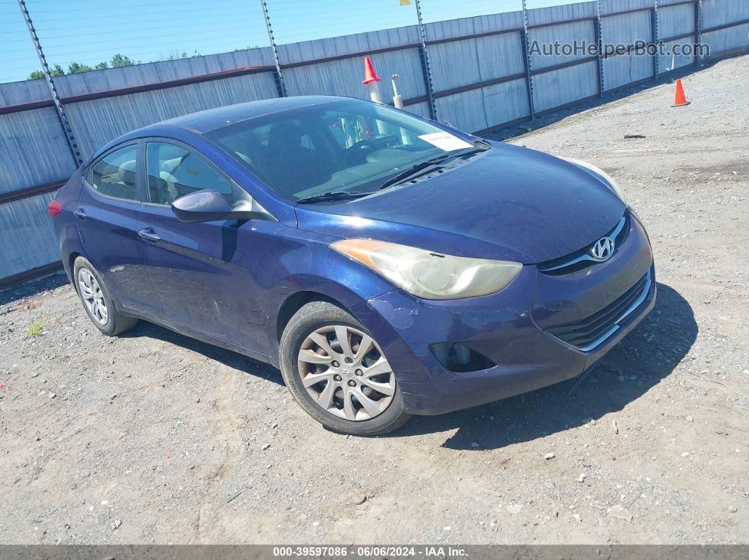 2011 Hyundai Elantra Gls Синий vin: 5NPDH4AE5BH033609