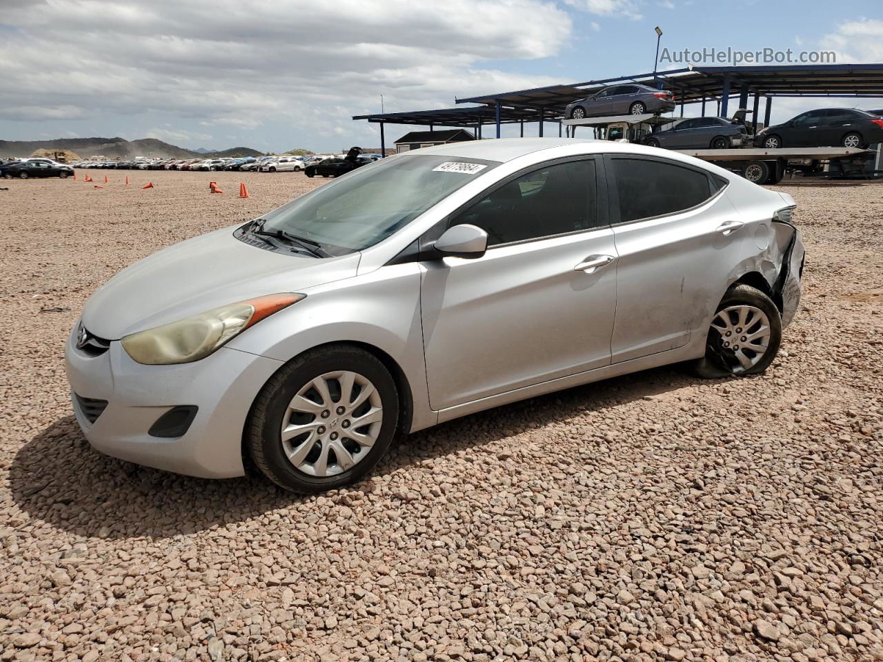 2011 Hyundai Elantra Gls Gray vin: 5NPDH4AE5BH045808