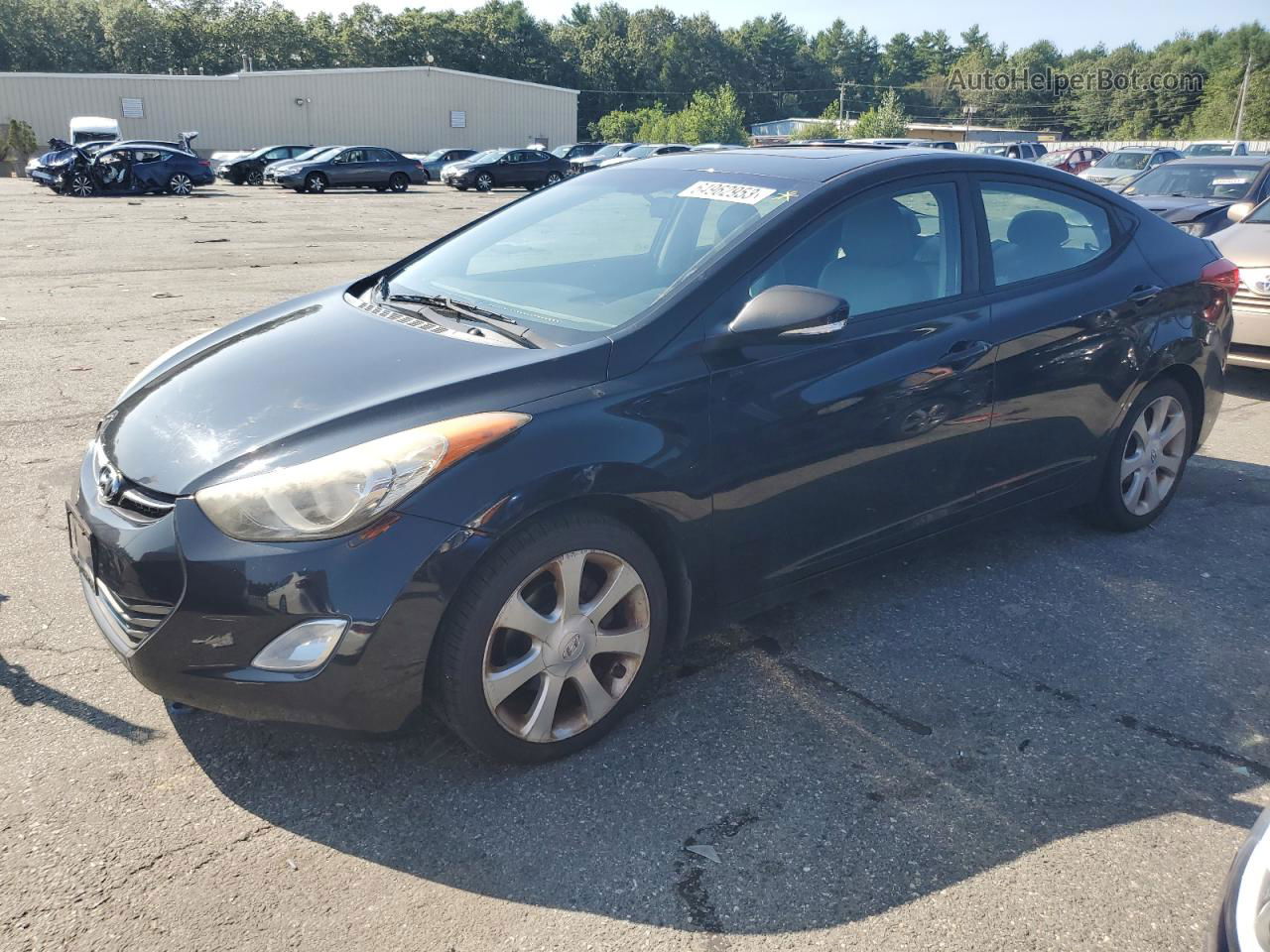 2011 Hyundai Elantra Gls Black vin: 5NPDH4AE5BH051768