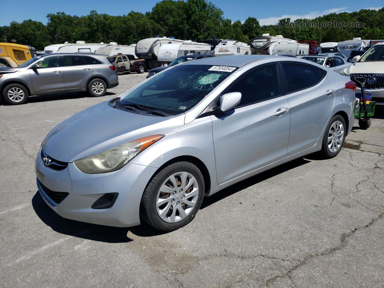 2011 Hyundai Elantra Gls Silver vin: 5NPDH4AE5BH056680