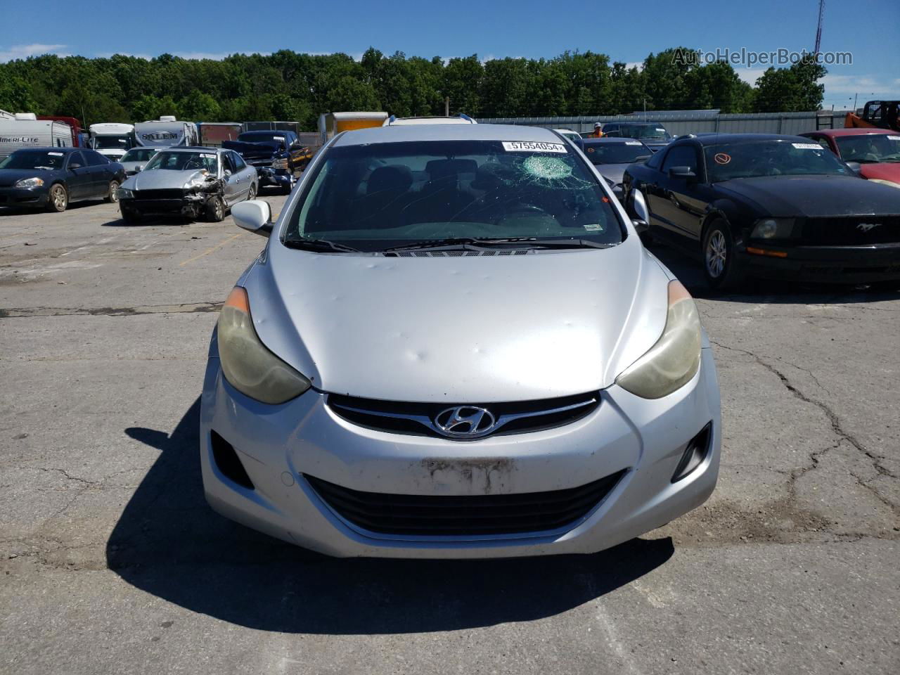 2011 Hyundai Elantra Gls Silver vin: 5NPDH4AE5BH056680