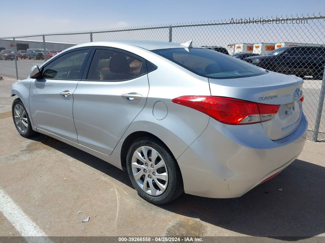 2012 Hyundai Elantra Gls Silver vin: 5NPDH4AE5CH067471