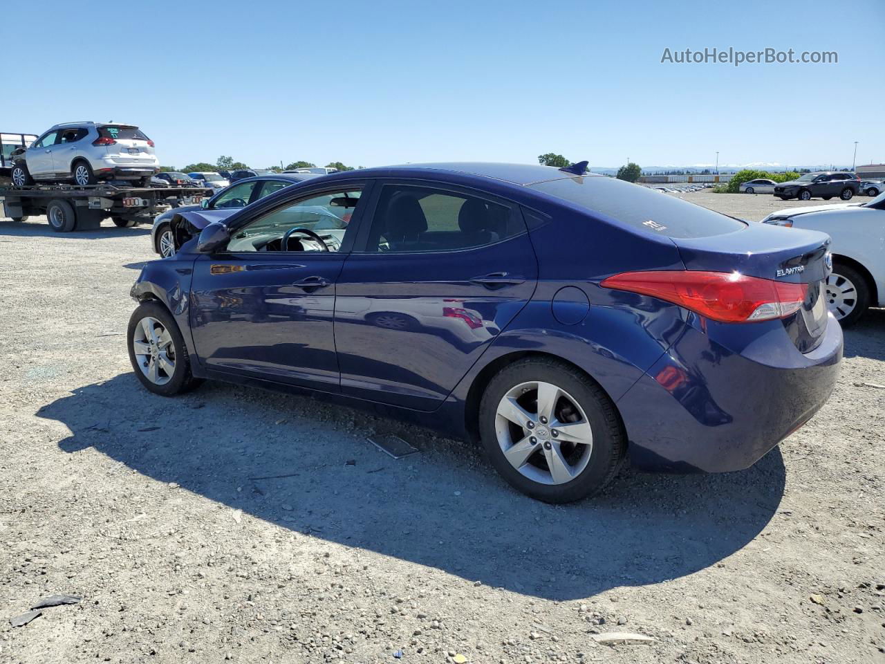 2012 Hyundai Elantra Gls Blue vin: 5NPDH4AE5CH083296