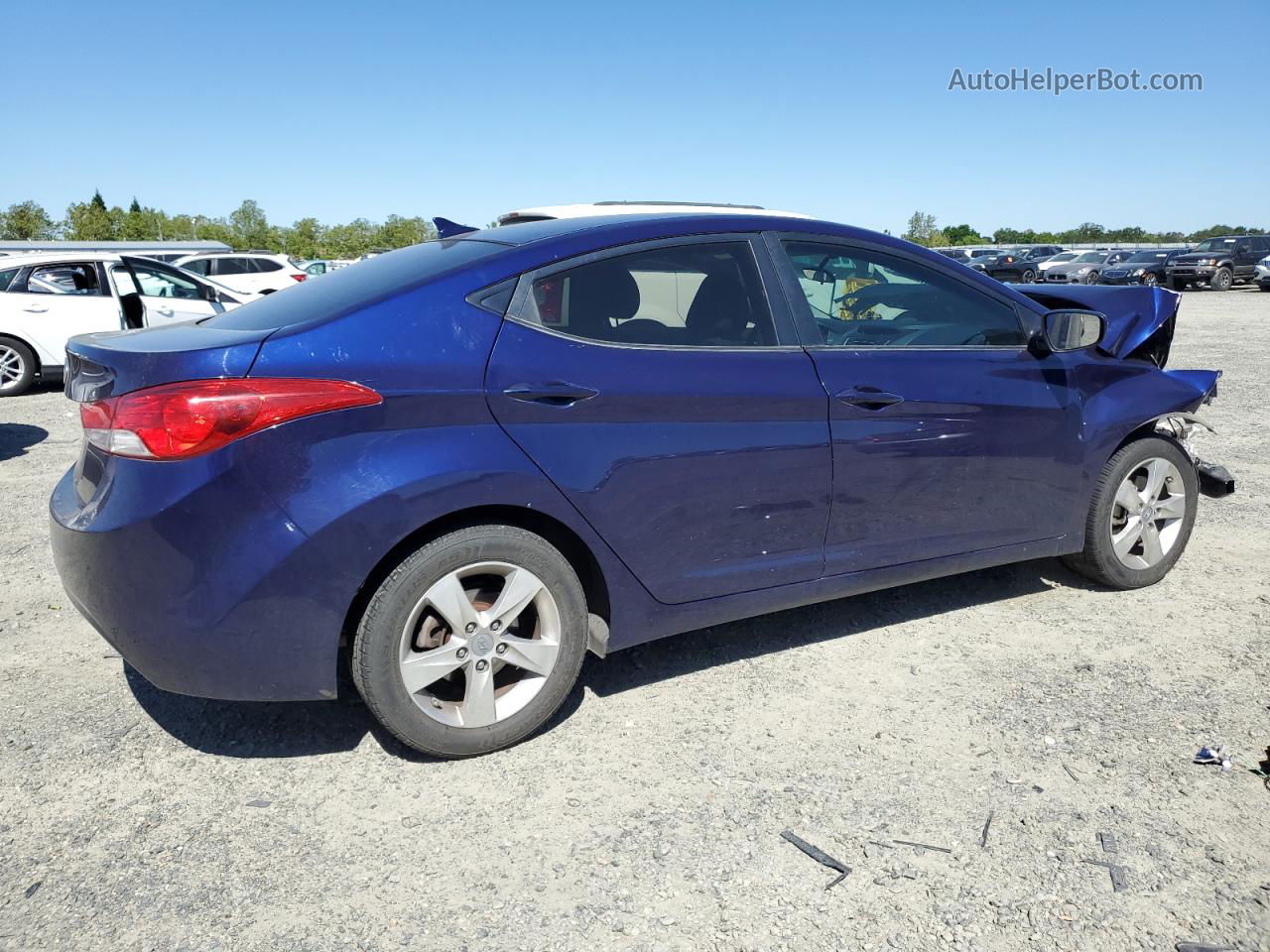 2012 Hyundai Elantra Gls Blue vin: 5NPDH4AE5CH083296