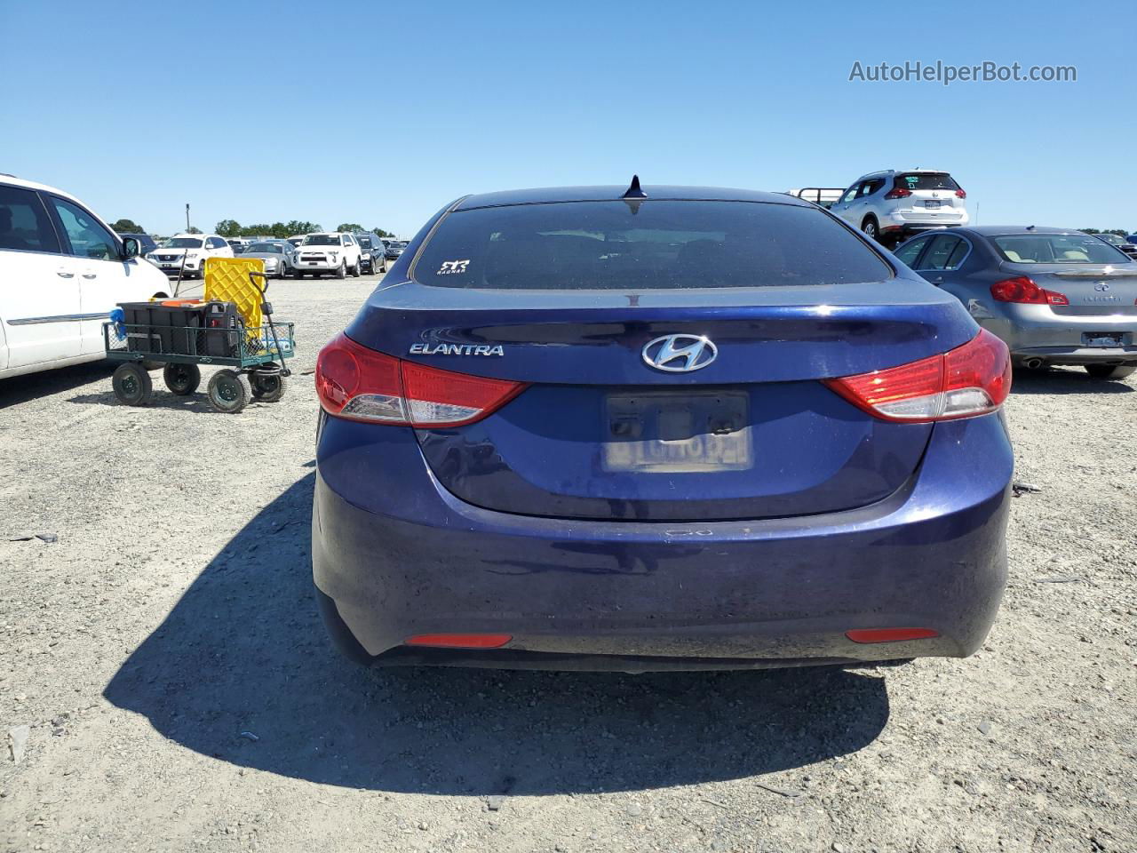 2012 Hyundai Elantra Gls Blue vin: 5NPDH4AE5CH083296