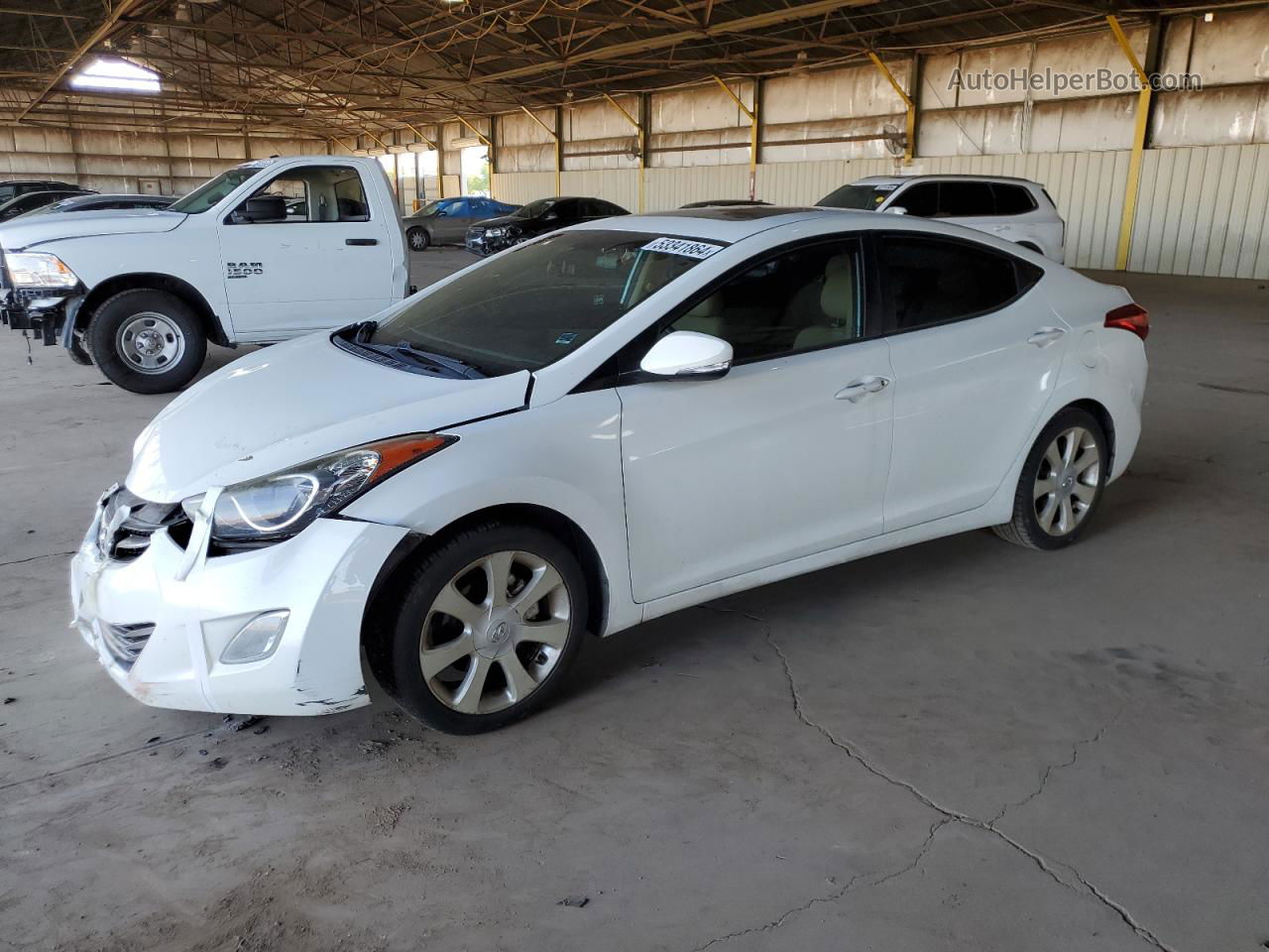 2012 Hyundai Elantra Gls Белый vin: 5NPDH4AE5CH090846