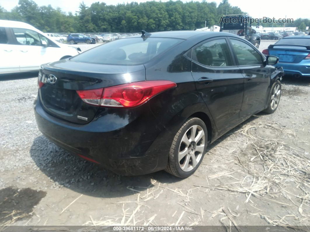 2012 Hyundai Elantra Limited Black vin: 5NPDH4AE5CH107757