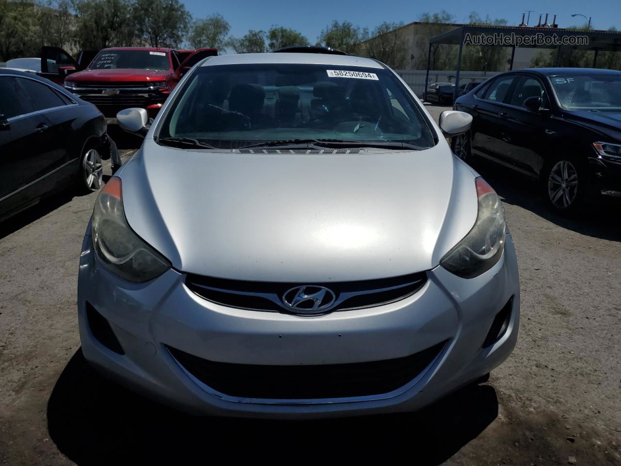 2012 Hyundai Elantra Gls Silver vin: 5NPDH4AE5CH130746