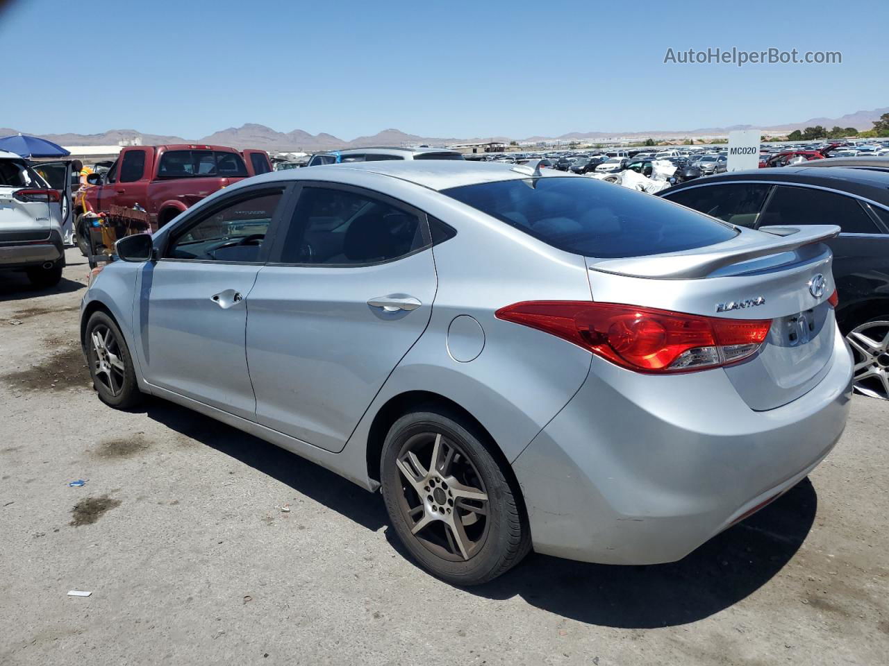 2012 Hyundai Elantra Gls Silver vin: 5NPDH4AE5CH130746