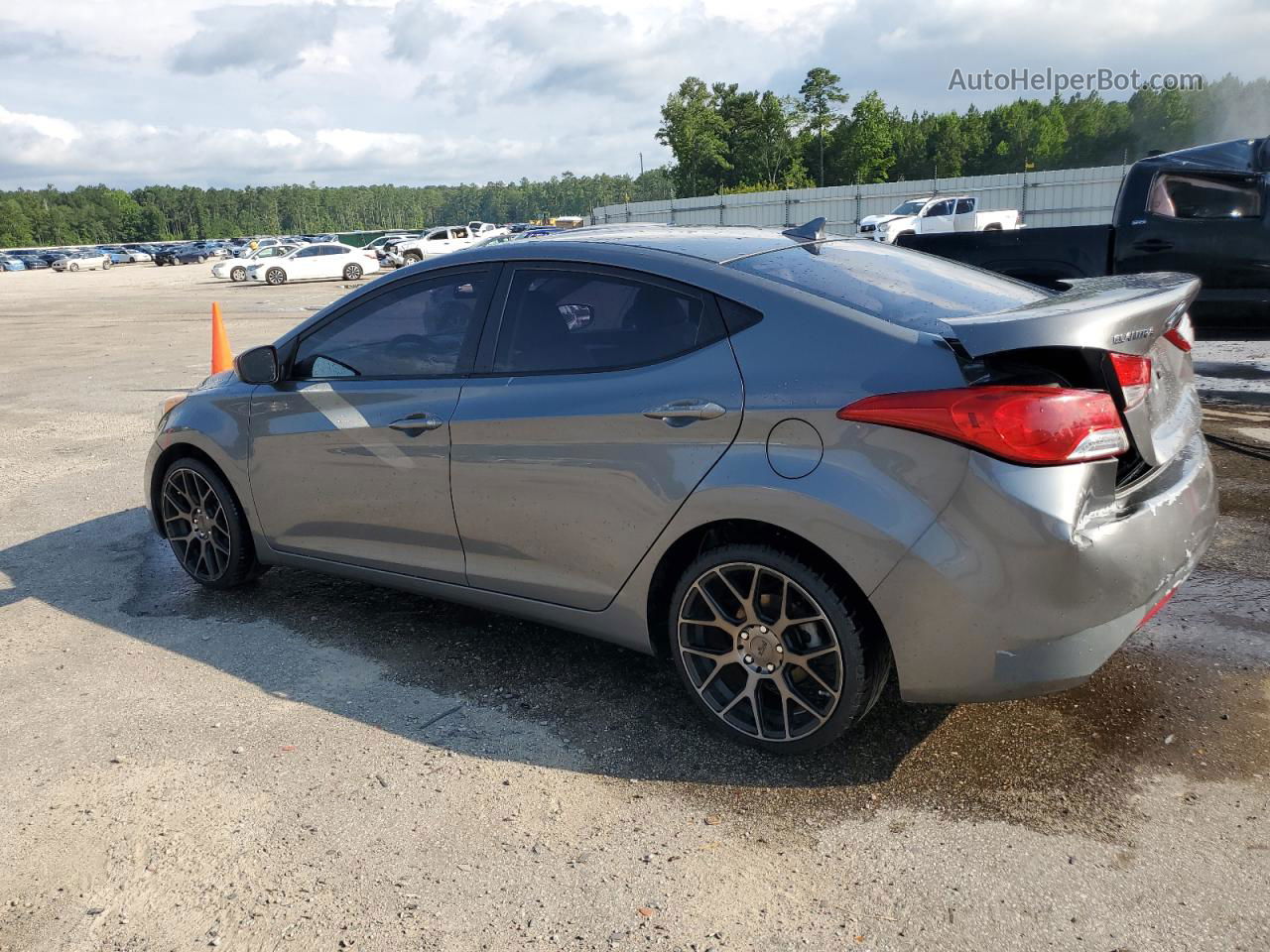 2012 Hyundai Elantra Gls Gray vin: 5NPDH4AE5CH135929