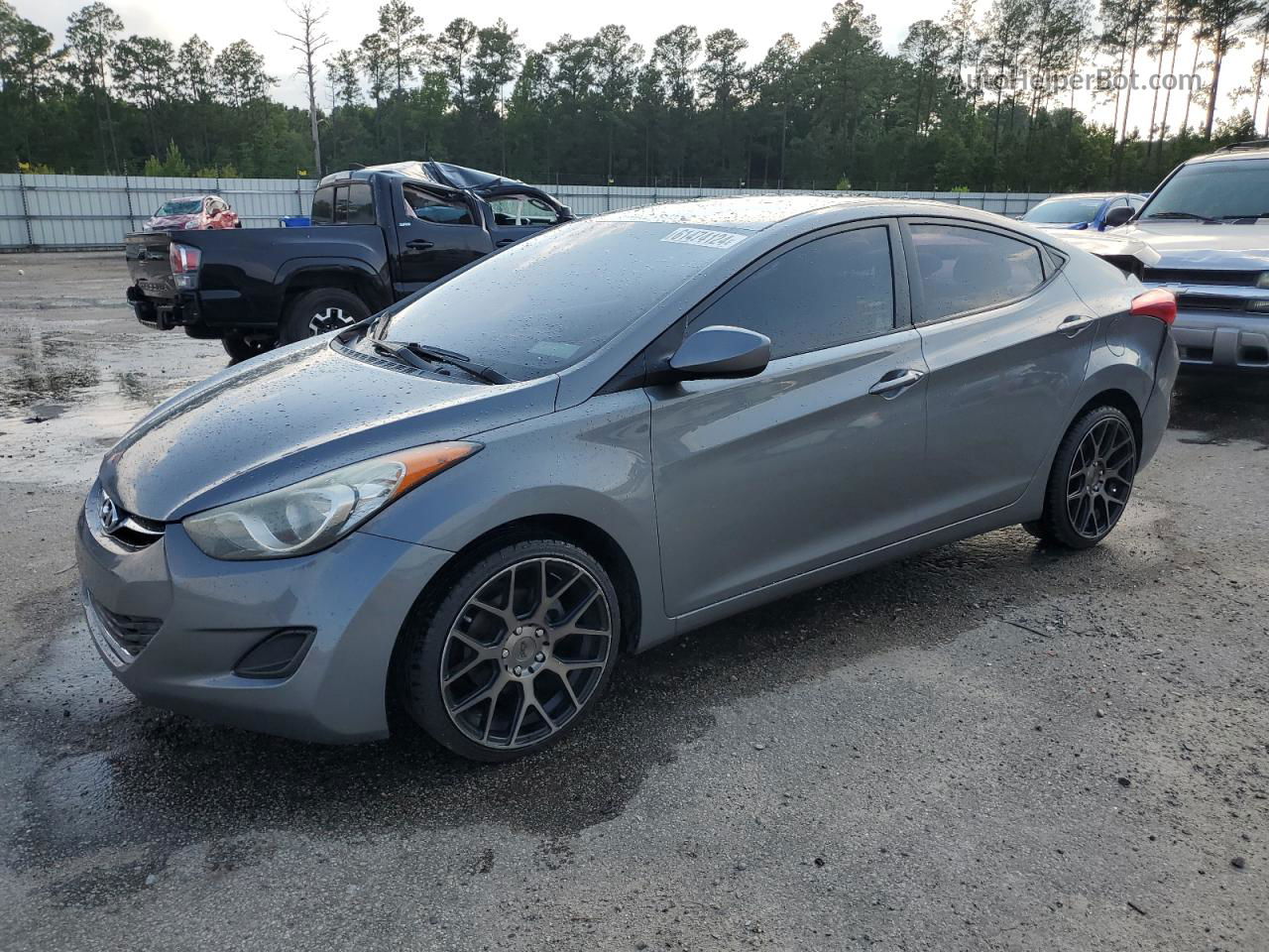 2012 Hyundai Elantra Gls Gray vin: 5NPDH4AE5CH135929