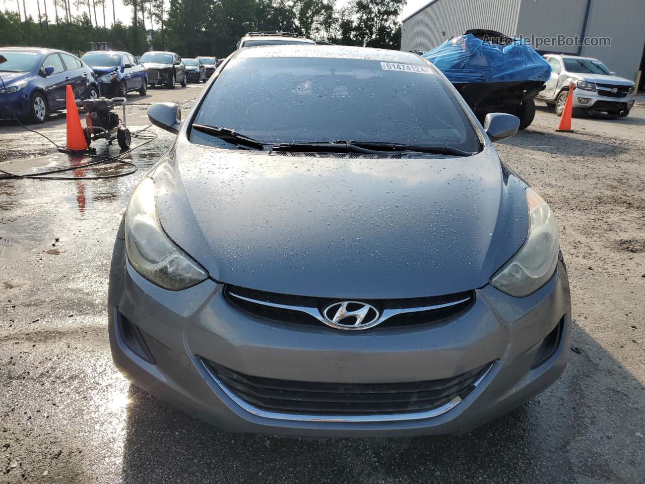 2012 Hyundai Elantra Gls Gray vin: 5NPDH4AE5CH135929