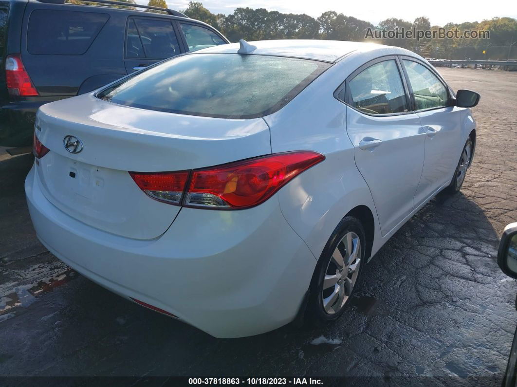 2013 Hyundai Elantra Gls White vin: 5NPDH4AE5DH153199