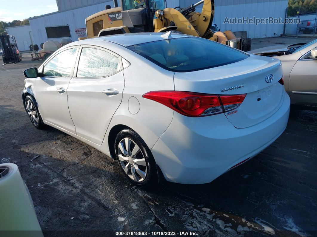 2013 Hyundai Elantra Gls White vin: 5NPDH4AE5DH153199