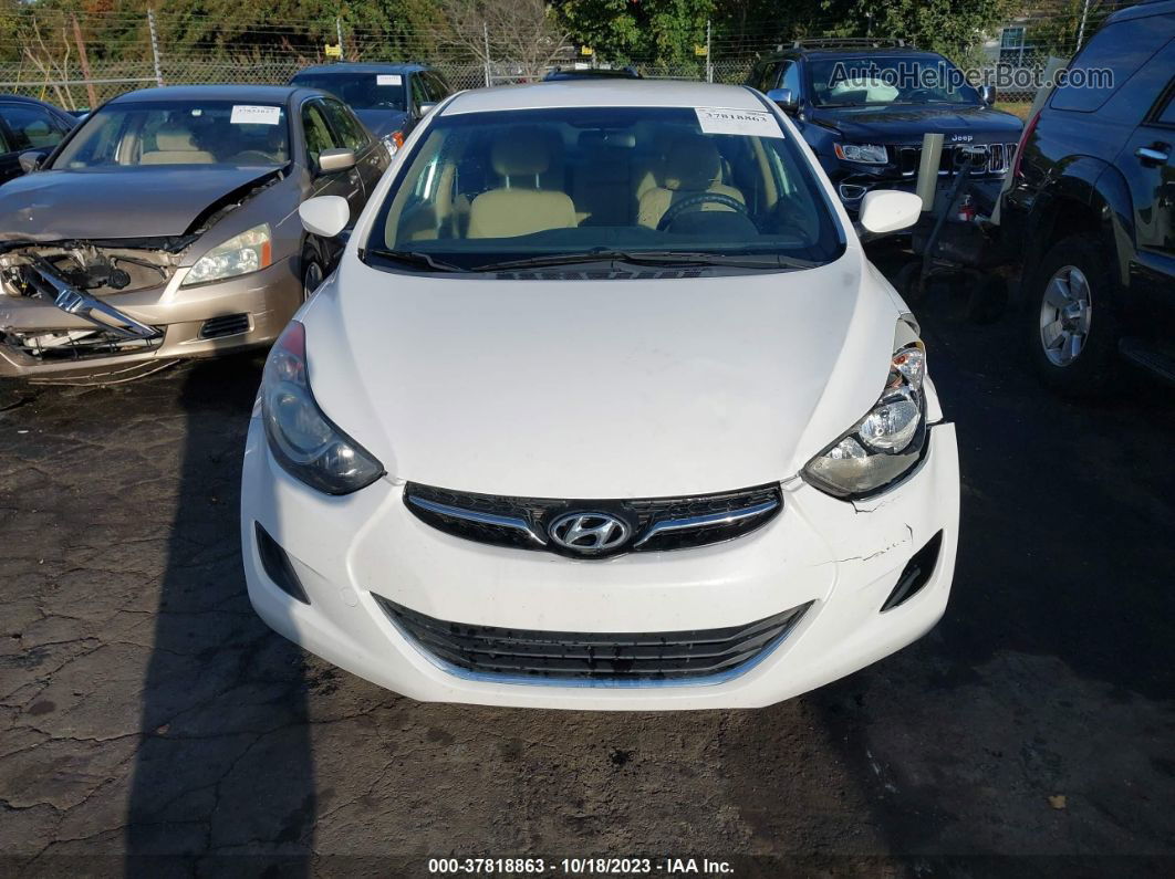 2013 Hyundai Elantra Gls White vin: 5NPDH4AE5DH153199