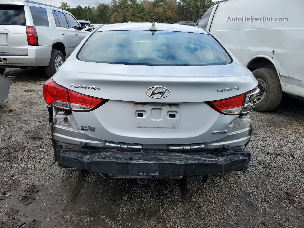 2013 Hyundai Elantra Gls Серебряный vin: 5NPDH4AE5DH153798