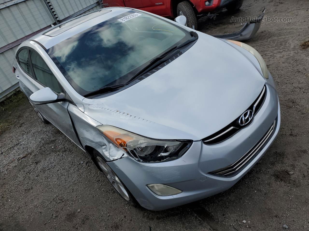 2013 Hyundai Elantra Gls Серебряный vin: 5NPDH4AE5DH153798