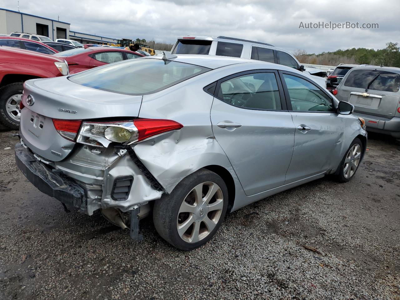 2013 Hyundai Elantra Gls Серебряный vin: 5NPDH4AE5DH153798