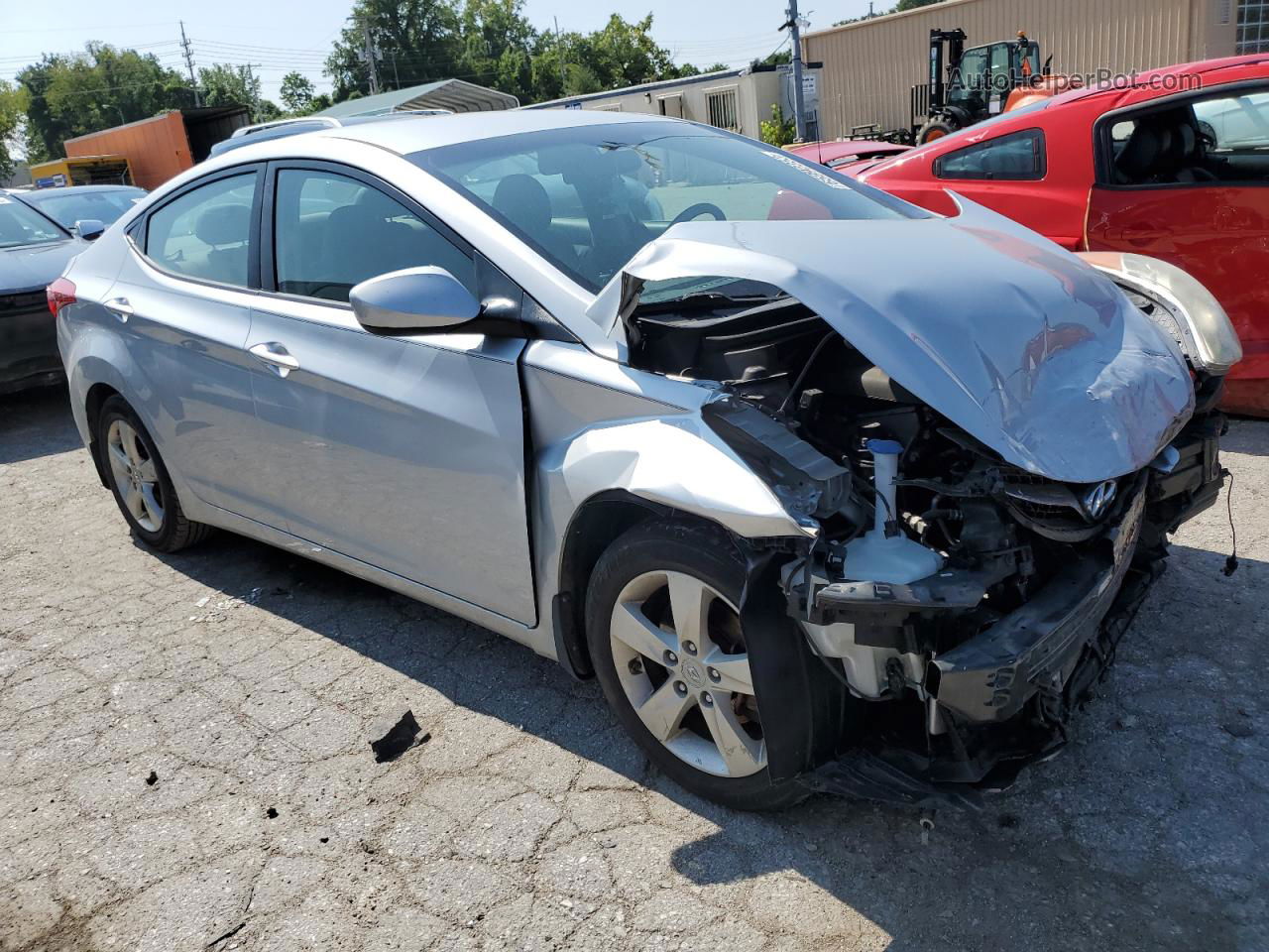 2013 Hyundai Elantra Gls Silver vin: 5NPDH4AE5DH170584