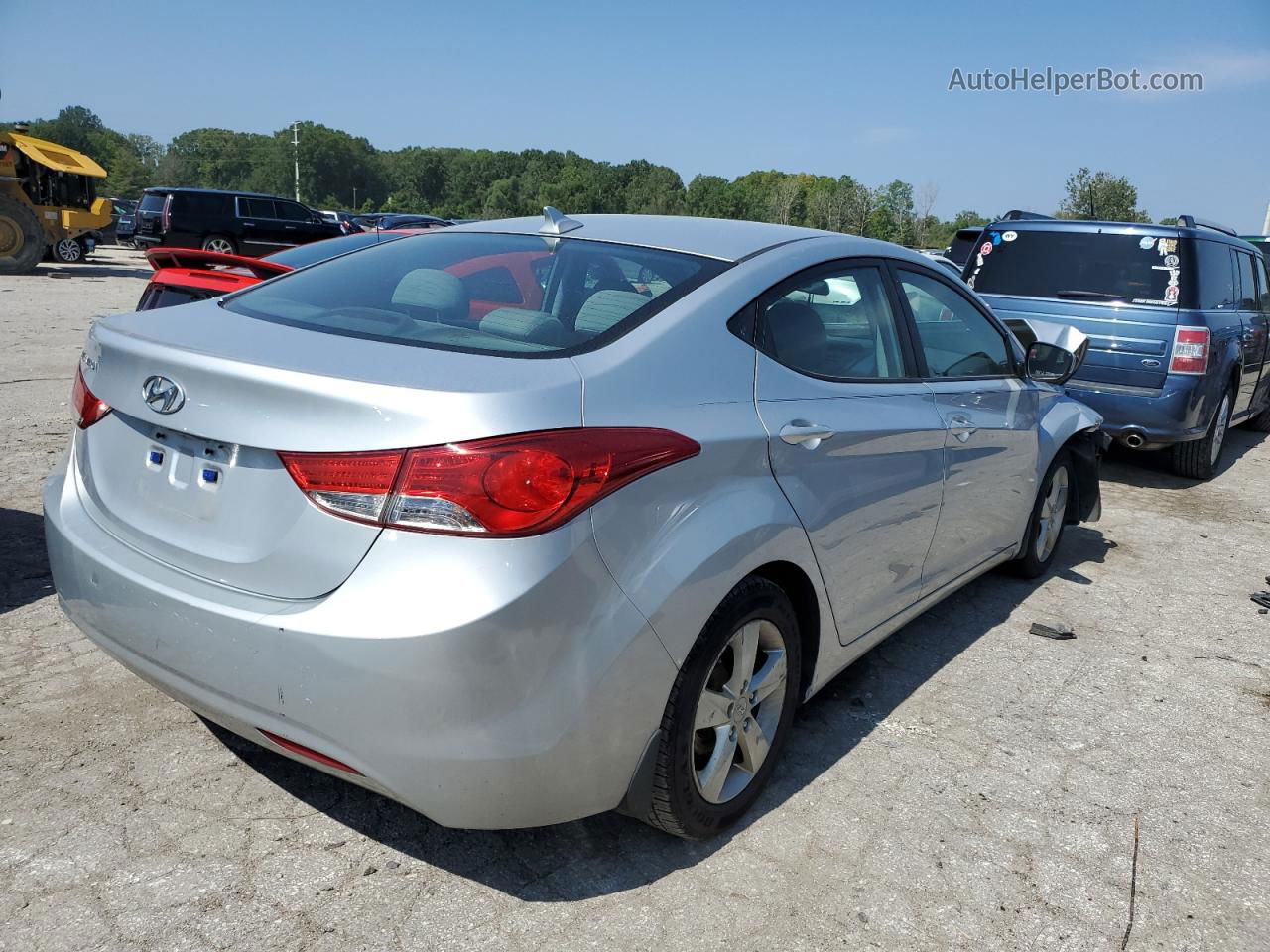 2013 Hyundai Elantra Gls Silver vin: 5NPDH4AE5DH170584