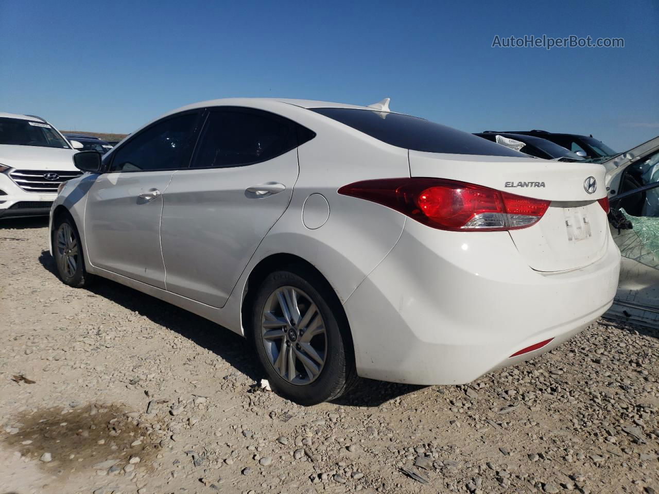 2013 Hyundai Elantra Gls White vin: 5NPDH4AE5DH203129