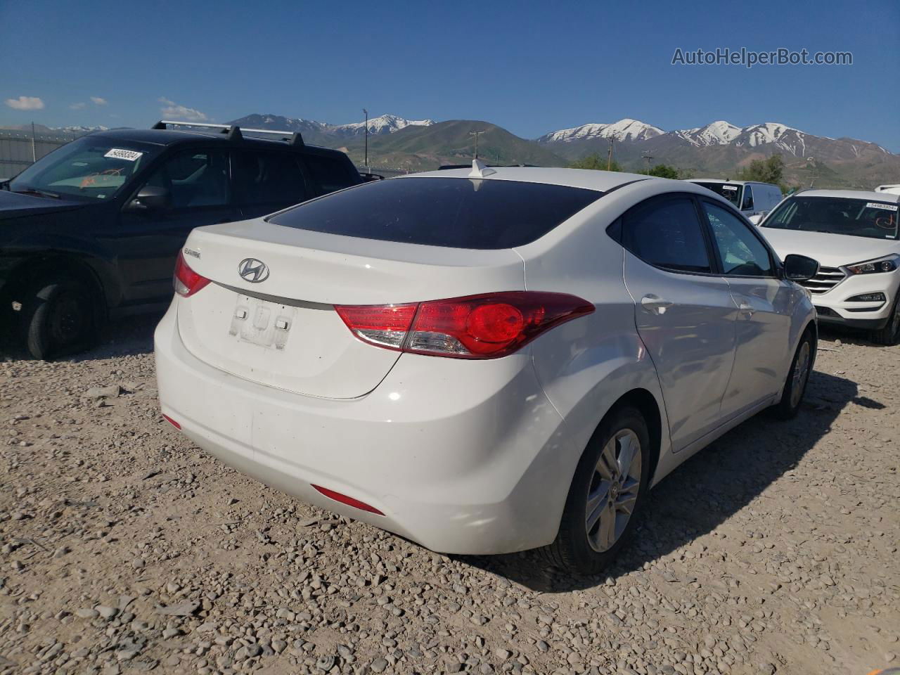 2013 Hyundai Elantra Gls White vin: 5NPDH4AE5DH203129