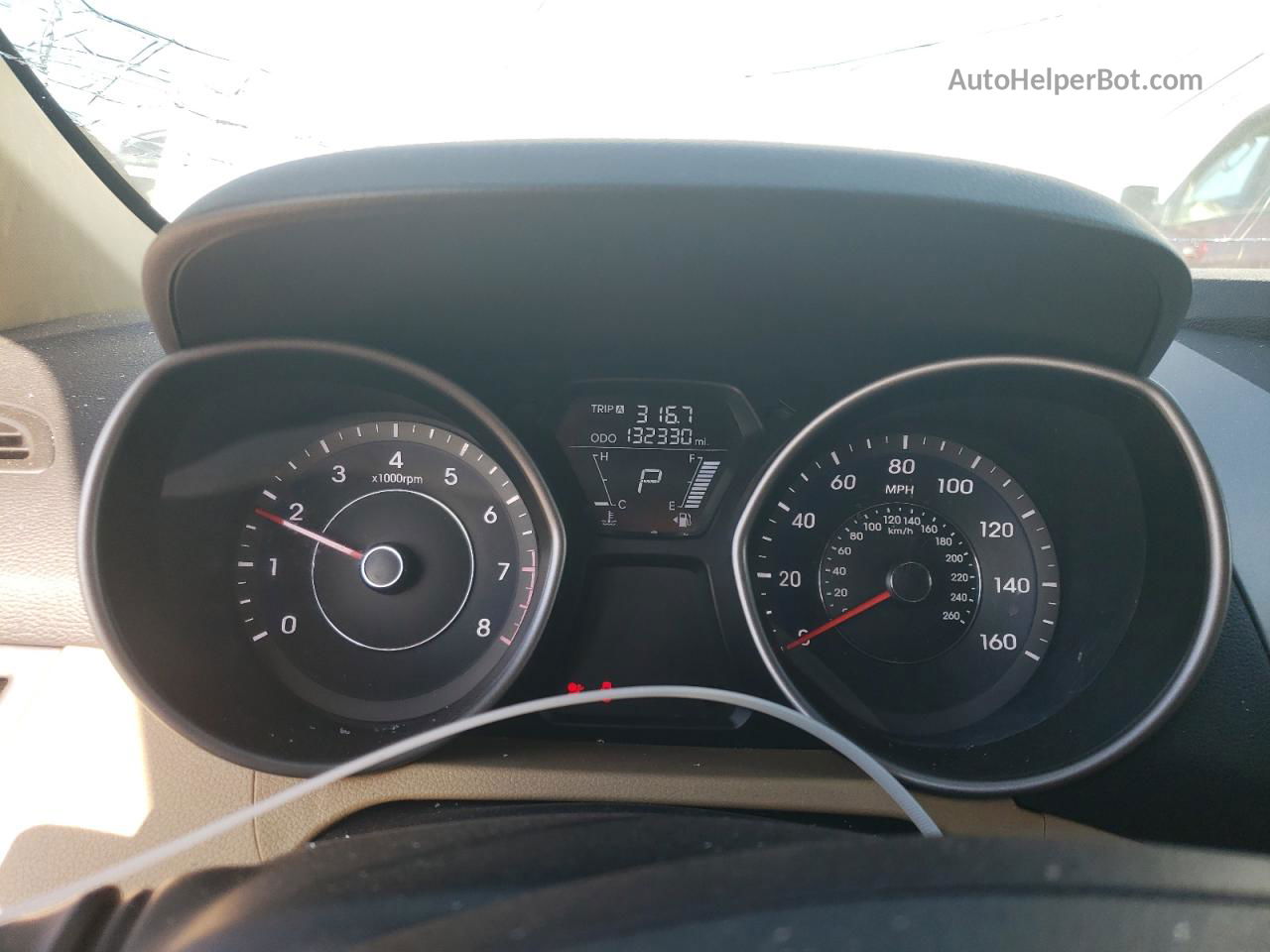 2013 Hyundai Elantra Gls White vin: 5NPDH4AE5DH203129