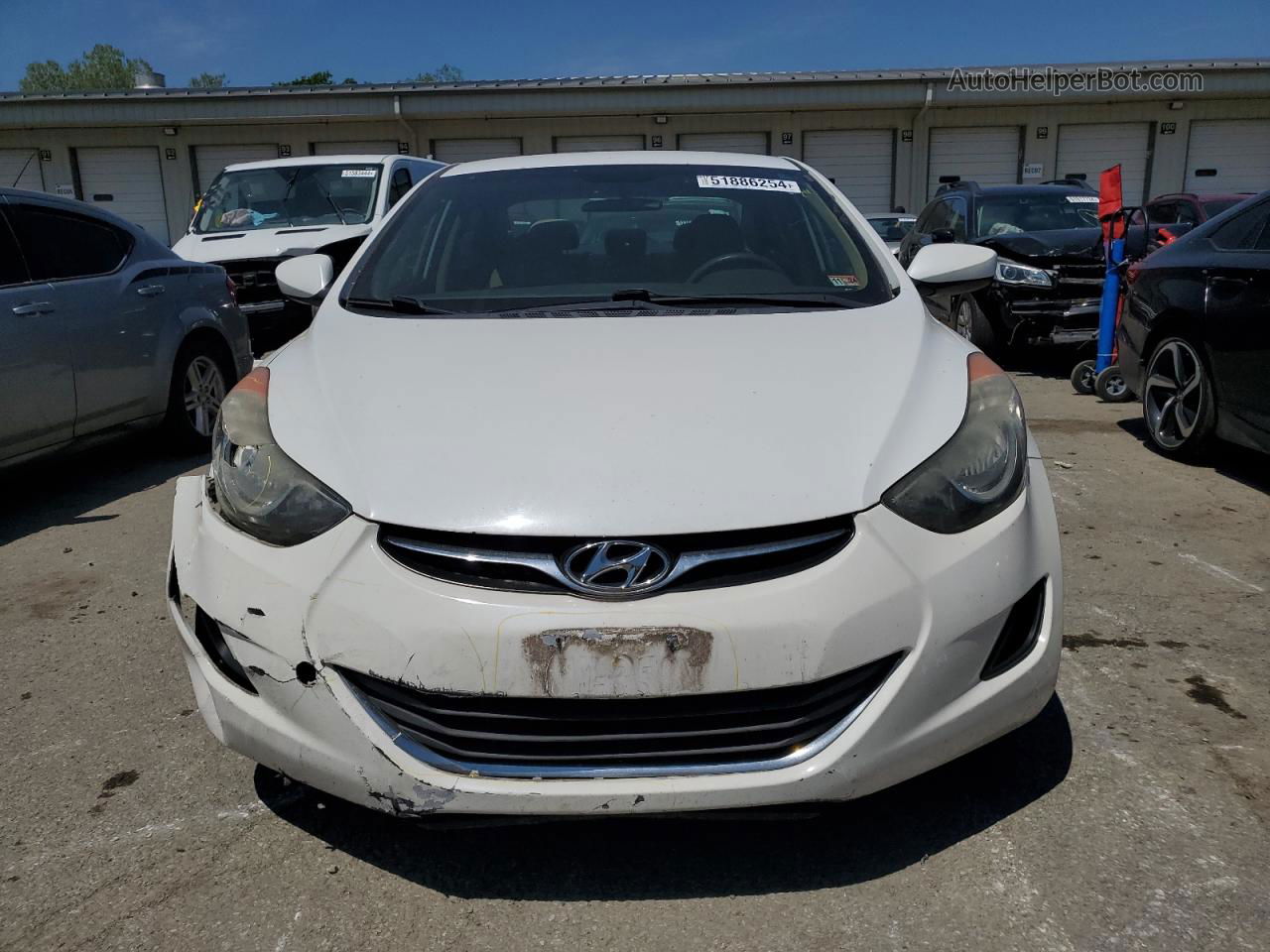 2013 Hyundai Elantra Gls White vin: 5NPDH4AE5DH242223