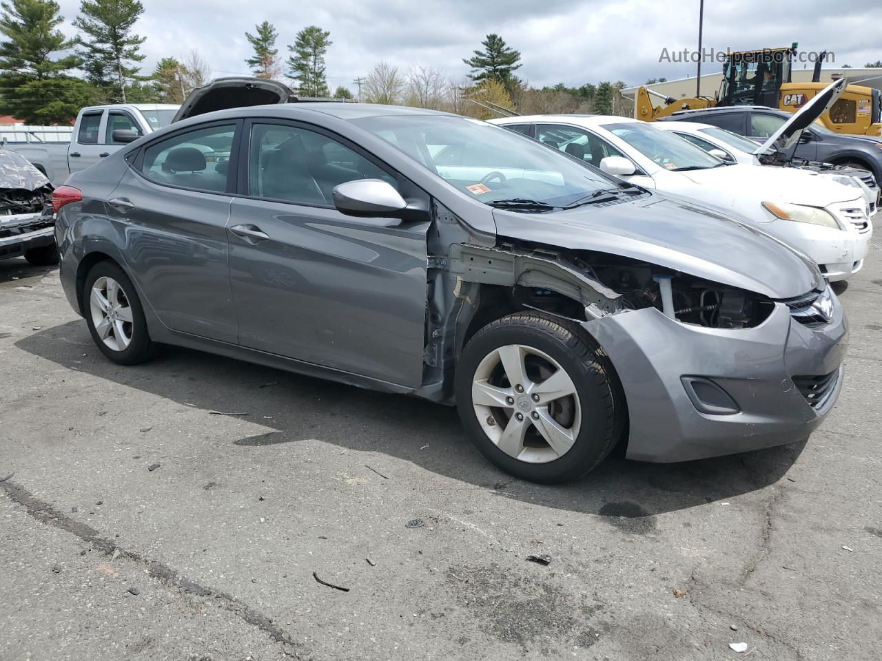 2013 Hyundai Elantra Gls Gray vin: 5NPDH4AE5DH245042