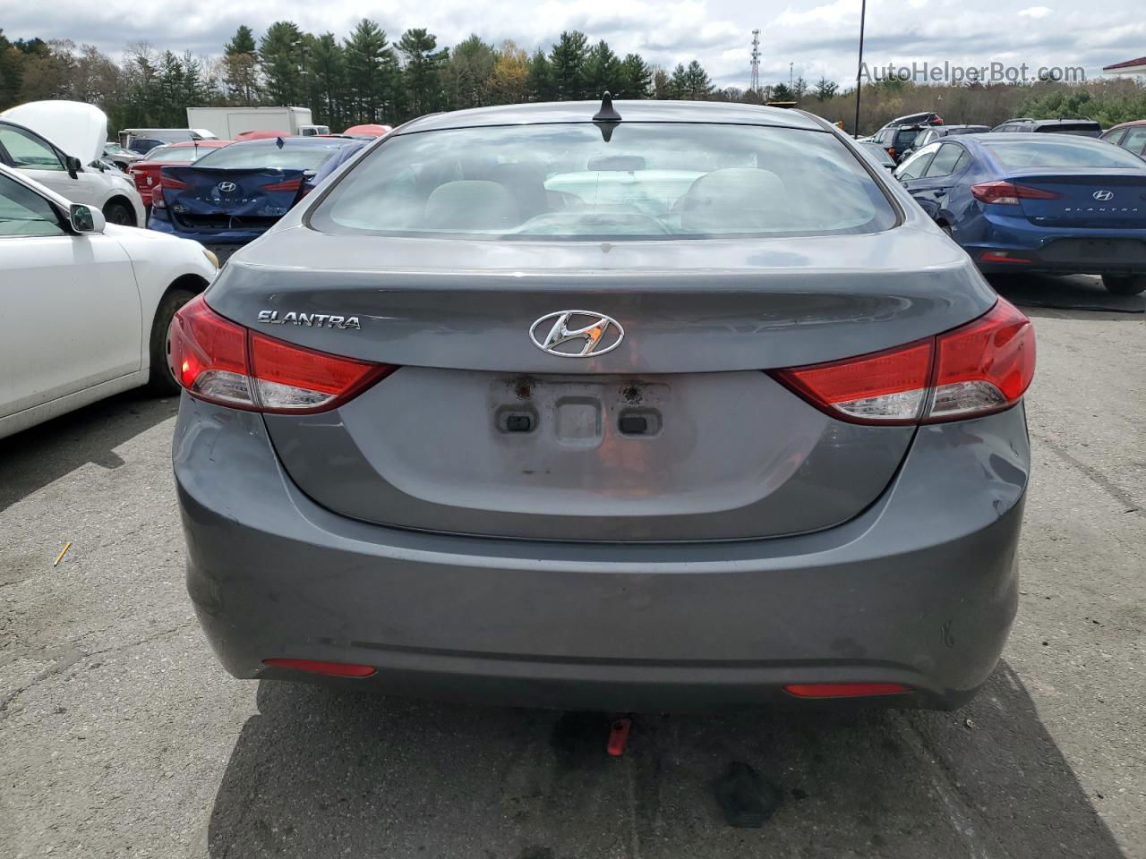 2013 Hyundai Elantra Gls Gray vin: 5NPDH4AE5DH245042