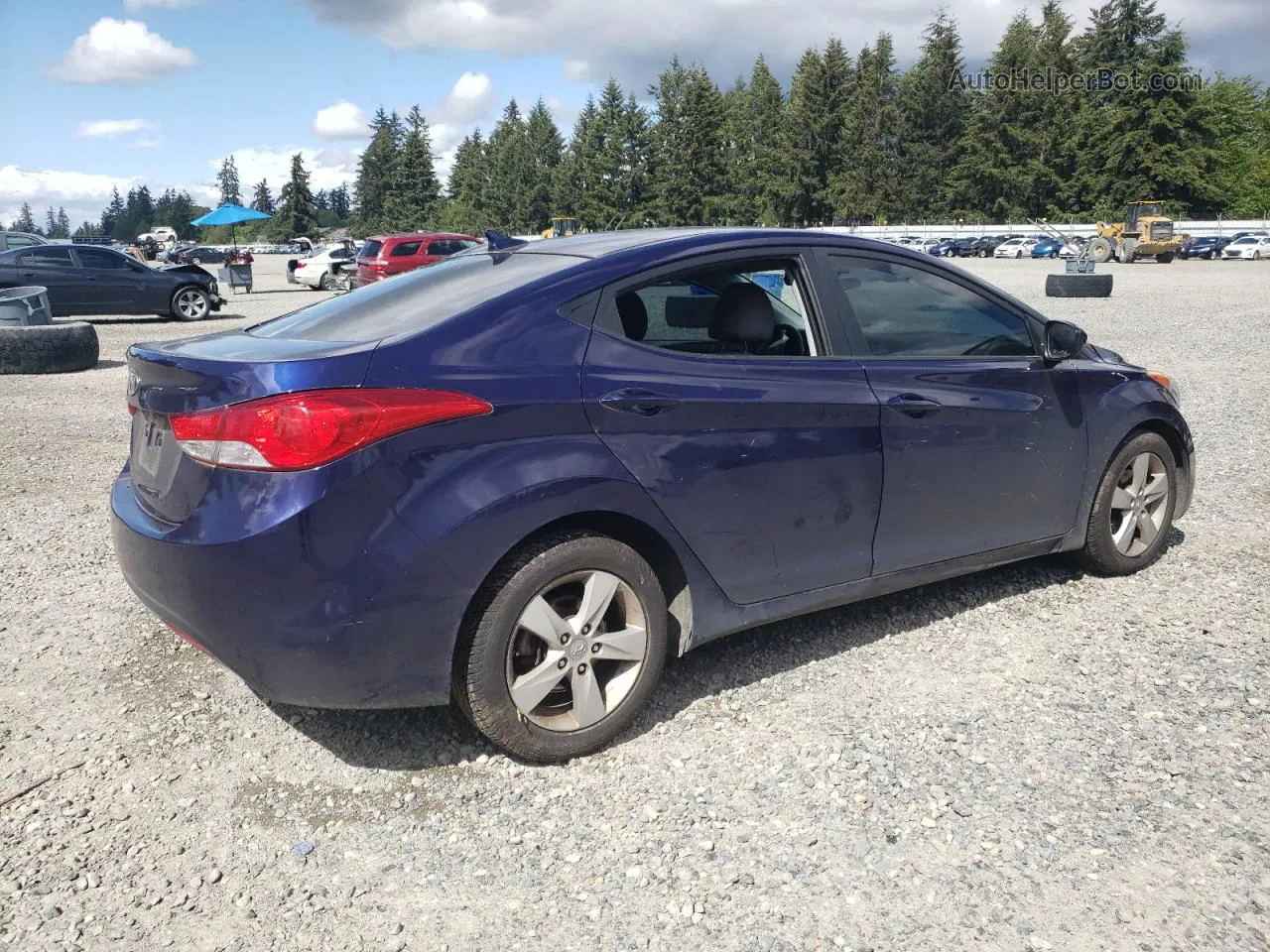 2013 Hyundai Elantra Gls Blue vin: 5NPDH4AE5DH248202