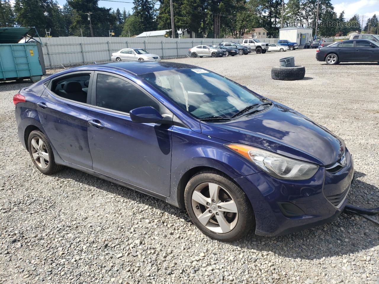 2013 Hyundai Elantra Gls Blue vin: 5NPDH4AE5DH248202