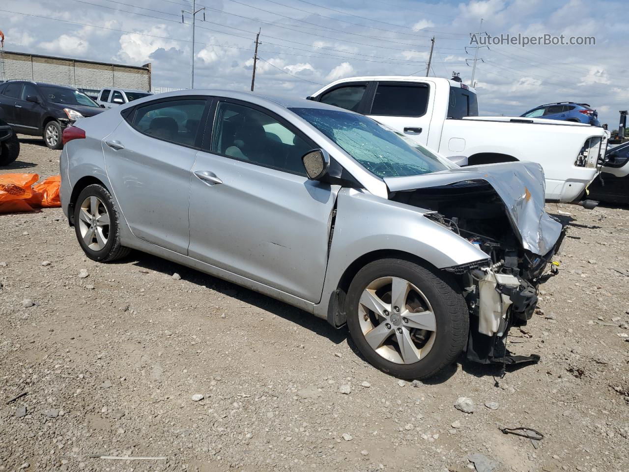 2013 Hyundai Elantra Gls Silver vin: 5NPDH4AE5DH278493