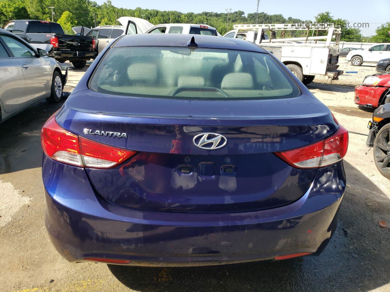 2013 Hyundai Elantra Gls Blue vin: 5NPDH4AE5DH279207