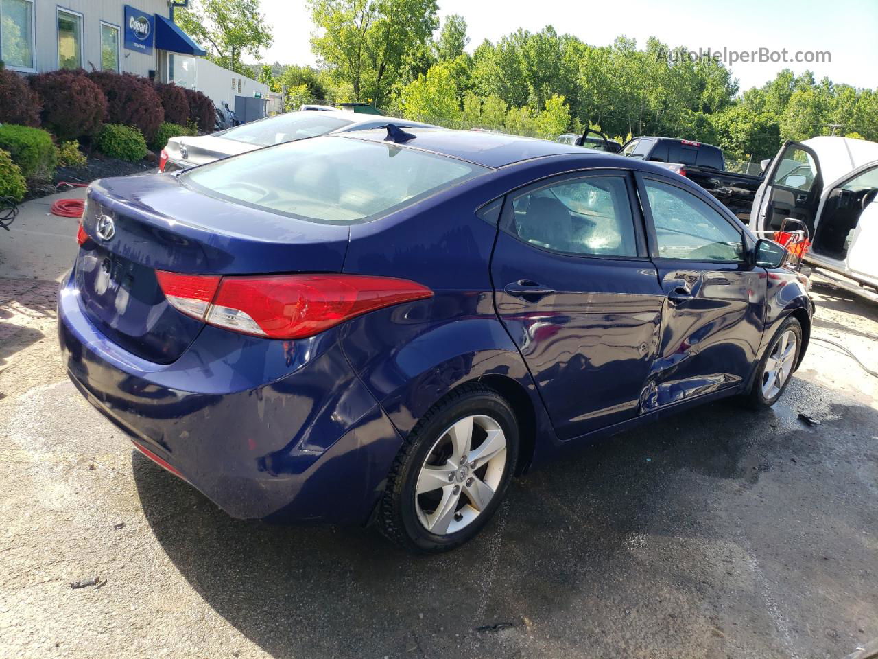 2013 Hyundai Elantra Gls Blue vin: 5NPDH4AE5DH279207