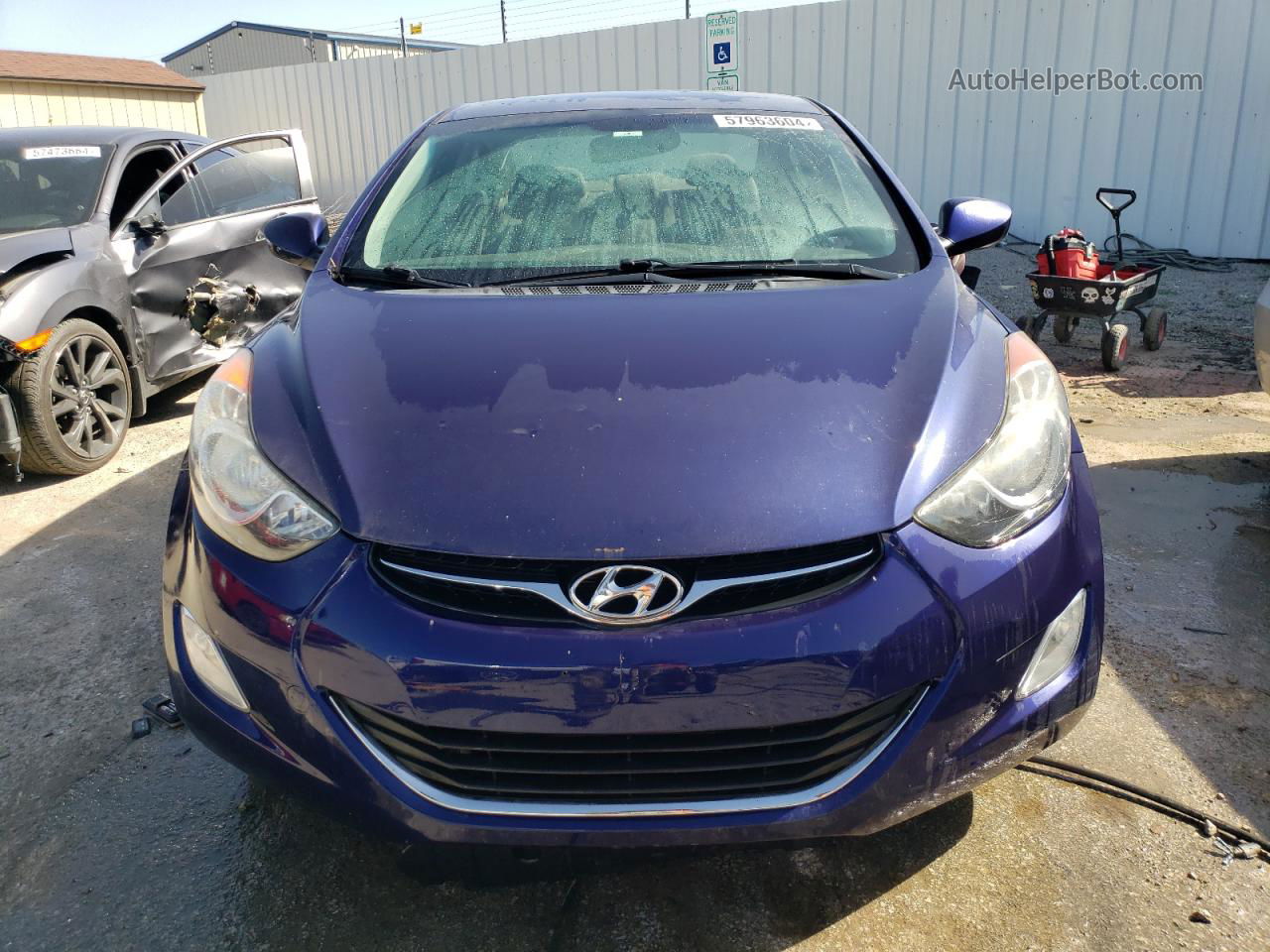 2013 Hyundai Elantra Gls Blue vin: 5NPDH4AE5DH279207