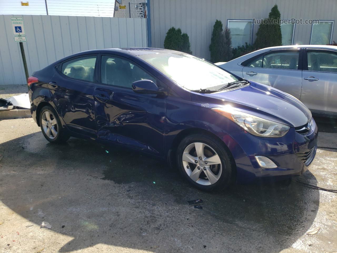 2013 Hyundai Elantra Gls Blue vin: 5NPDH4AE5DH279207